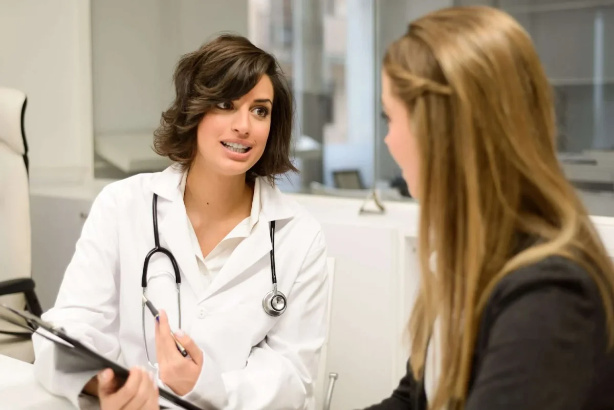 Doctor talking to a patient