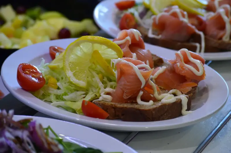Plate of healthy food and nutrition for a balanced diet at Smarmore Castle