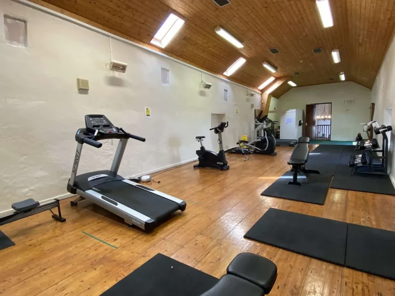 indoor gym facilities at Smarmore Castle rehab clinic