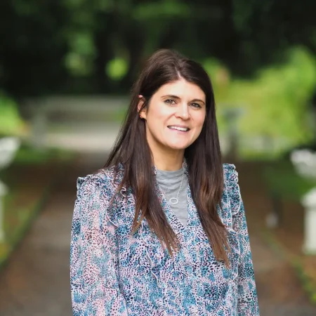 Portrait photo of Louise Keating, Staff Nurse at Smarmore Castle, taken outside